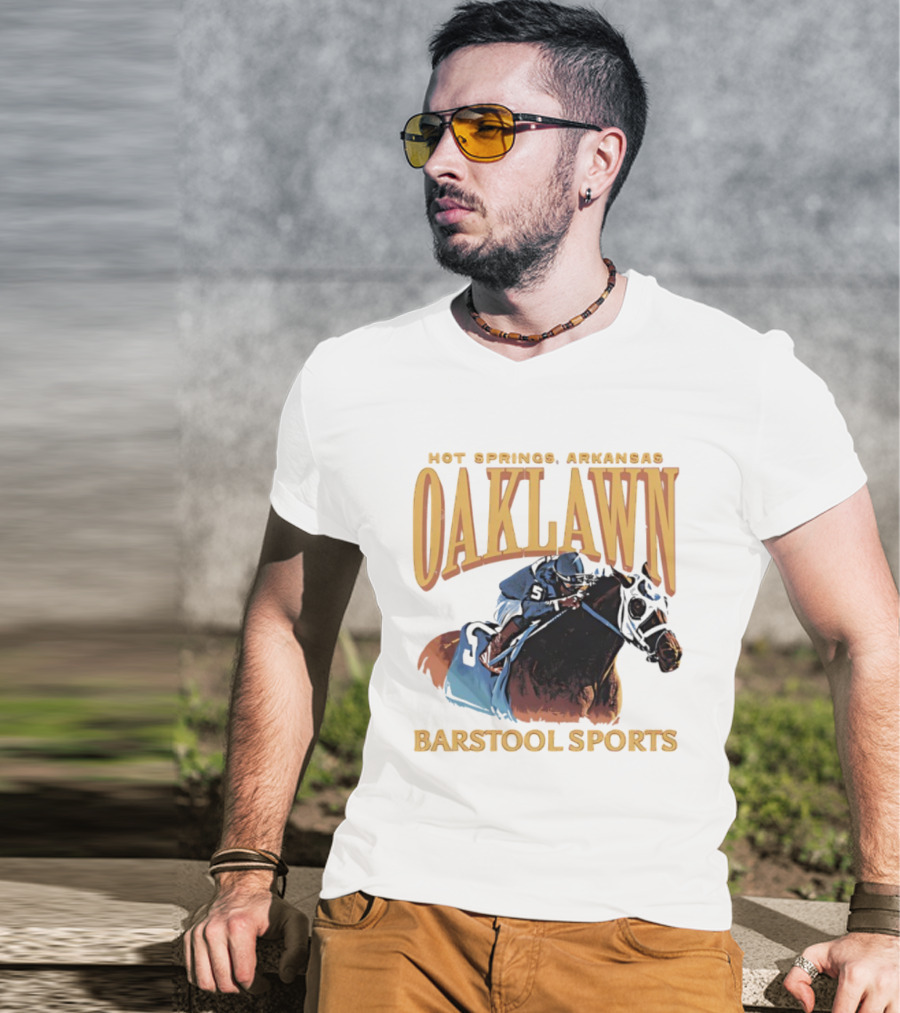 Oaklawn Hot Springs Arkansas Barstool Sports Horse Racing T-Shirt
