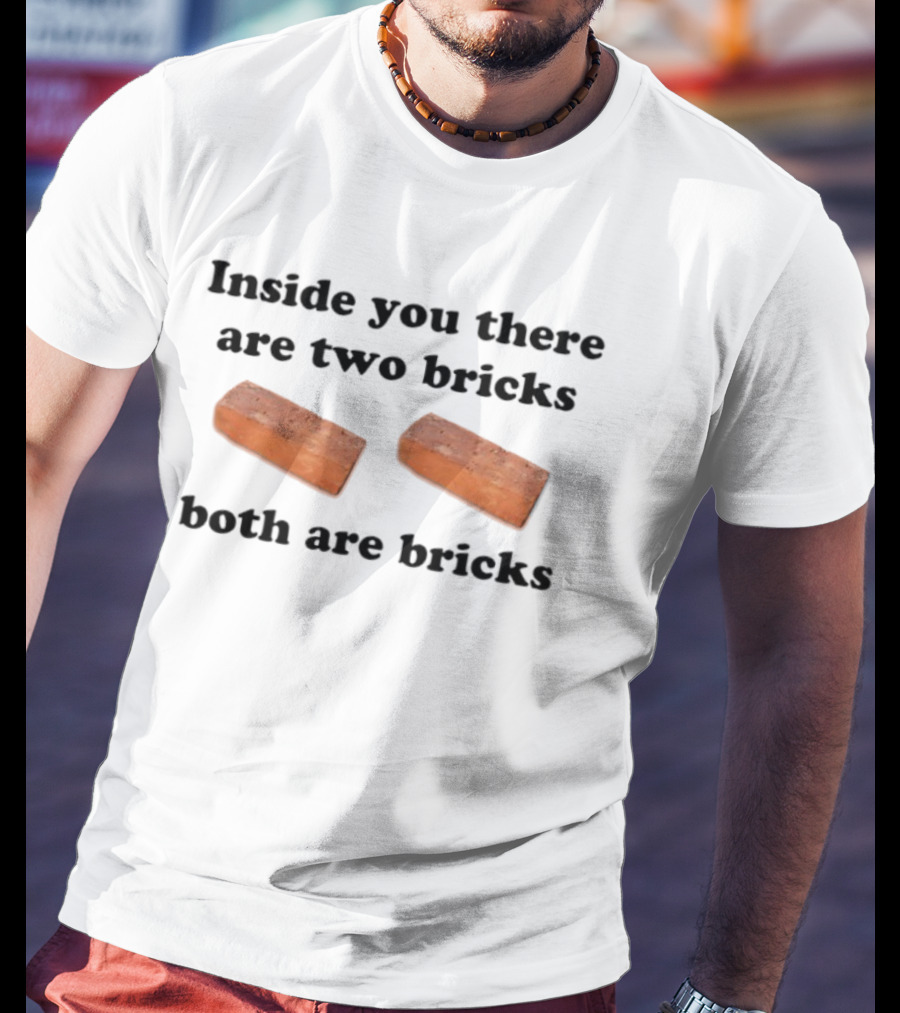 Inside You There Are Two Bricks Both Are Bricks Funny Joke T-Shirt