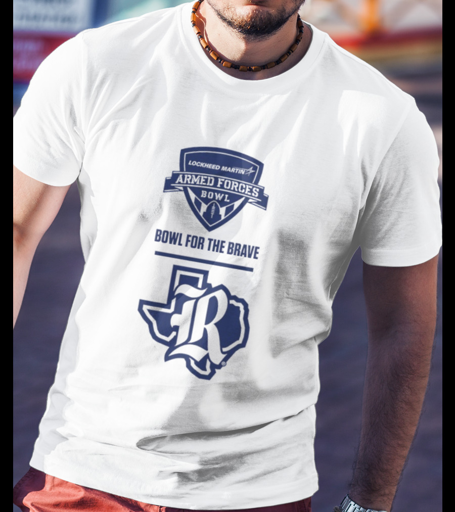 Rice Owls Bowl For The Brave Armed Forces Bowl Texas Icon T-Shirt