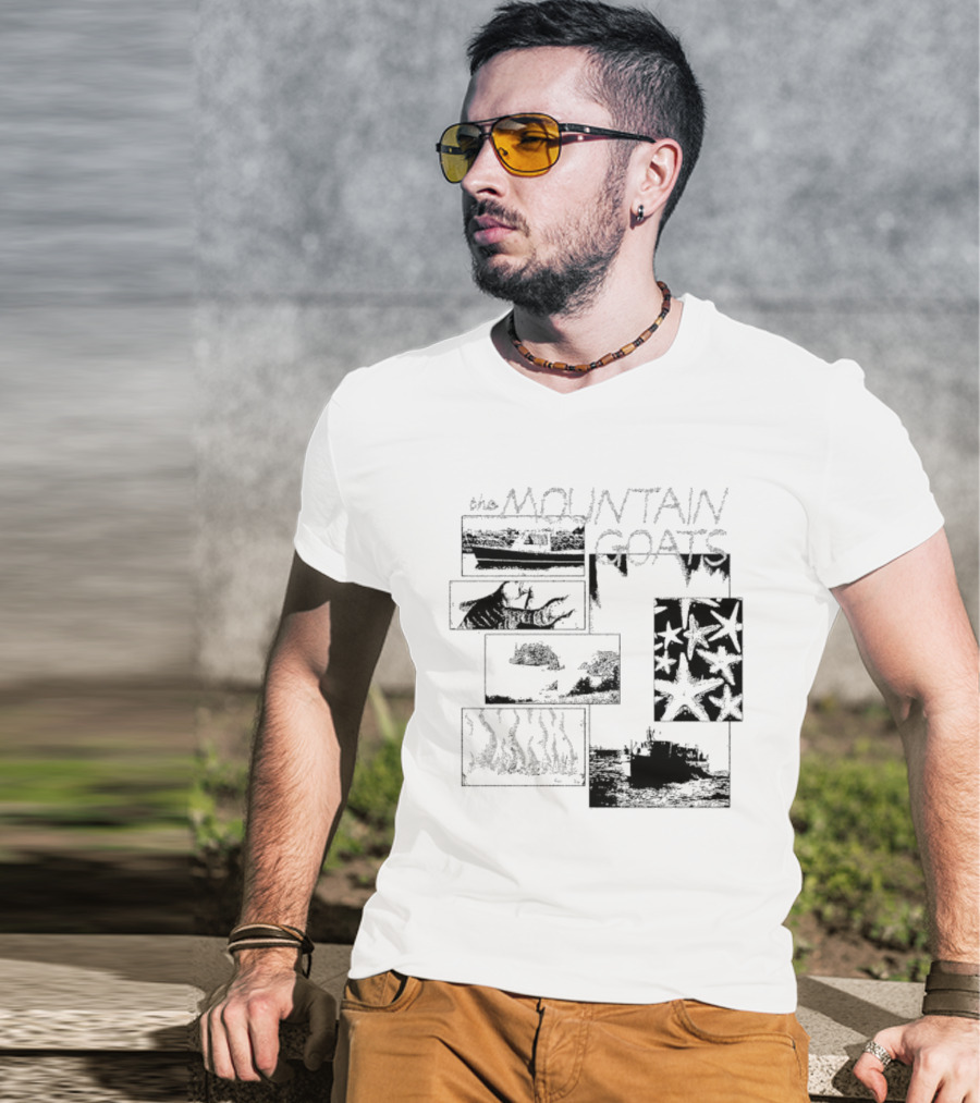 The Mountain Goats Collage Ozona El Paso New Iberia Tulareća Glynnis Napanoch Pure Heat Yasminas T-Shirt