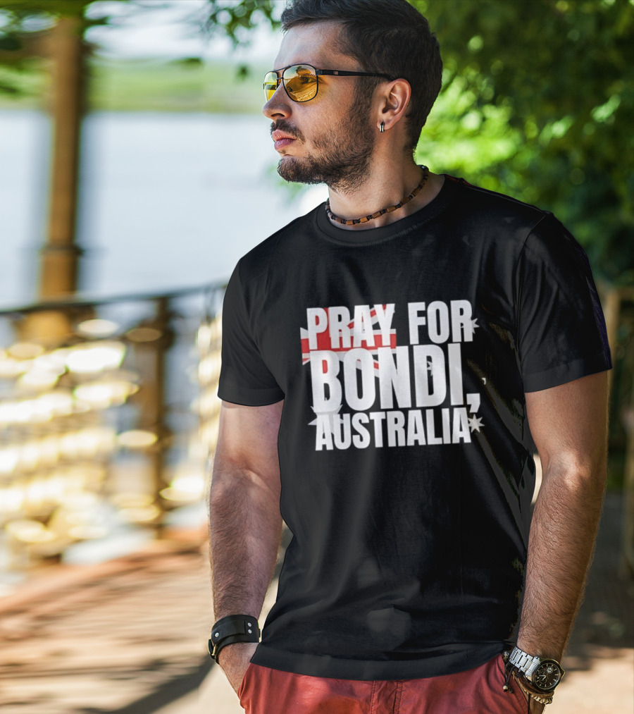 Pray For Bondi Australia Flag Tribute T-Shirt
