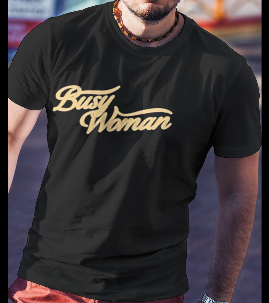 Sabrina Carpenter Busy Woman Typography Style T-Shirt