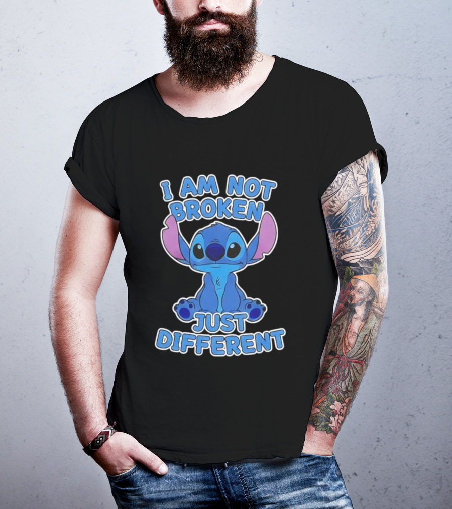 I Am Not Broken Just Different Stitch T-Shirt