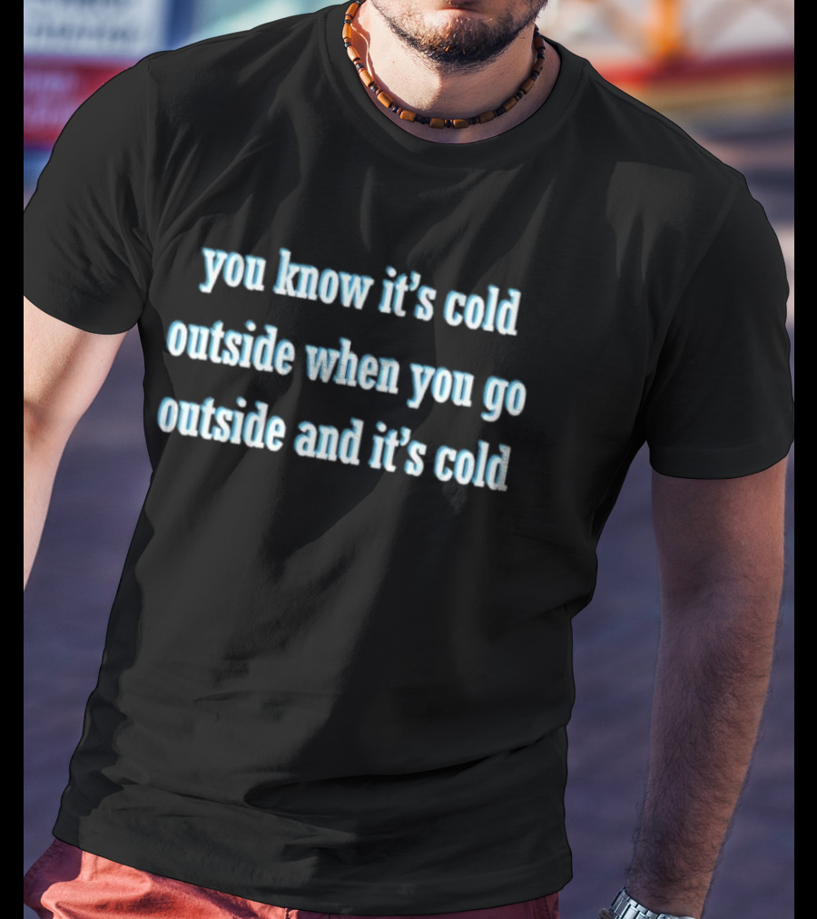 You Know It’s Cold Outside Funny Cold Weather Saying T-Shirt