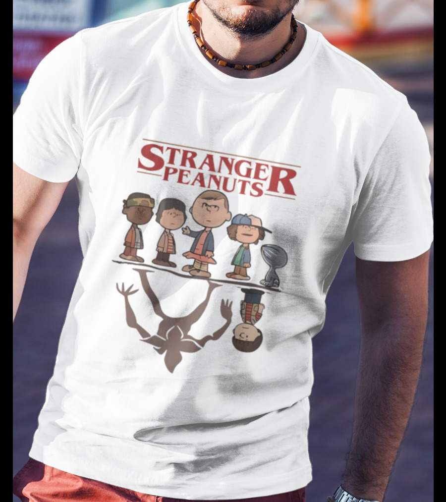 Stranger Peanuts Upside Down Demogorgon Crossover T-Shirt