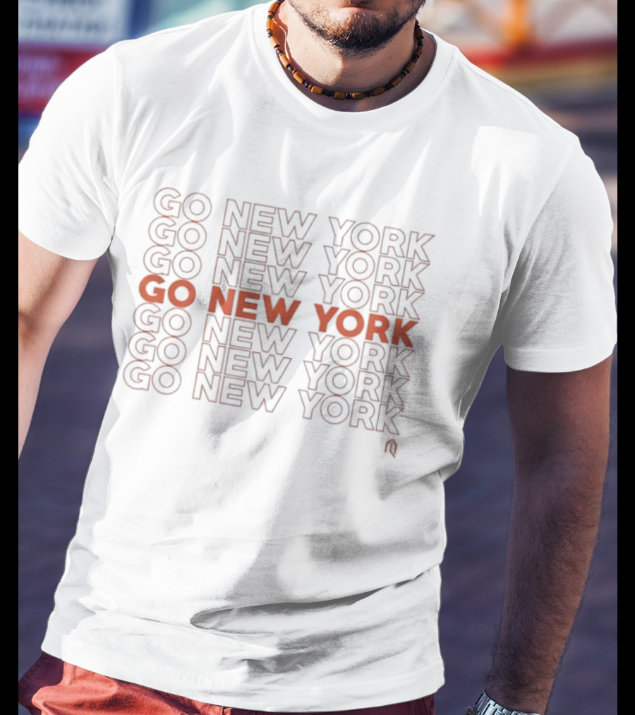 Go New York NY Basketball Orange Fan Gear T-Shirt