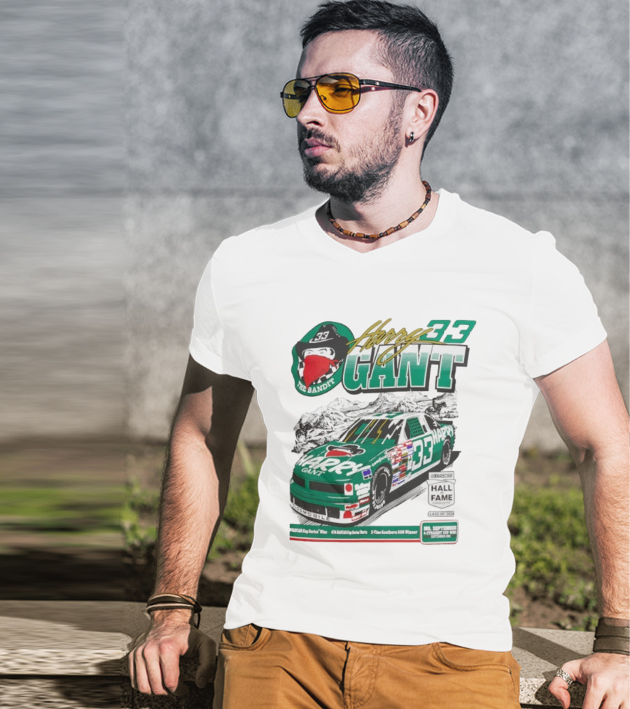 Harry Gant NASCAR Hall Of Fame The Bandit 33 Car Racing Legend T-Shirt