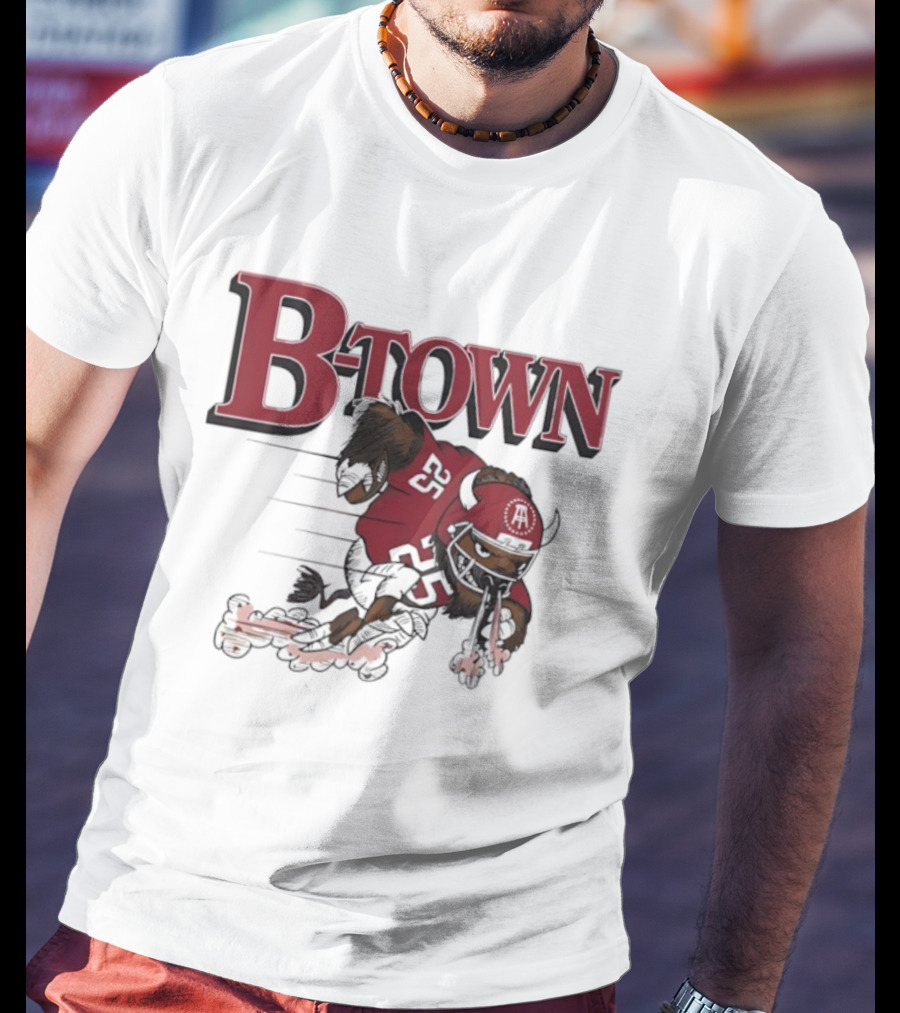 B-Town Indiana Hoosiers Mascot Running Buffalo T-Shirt