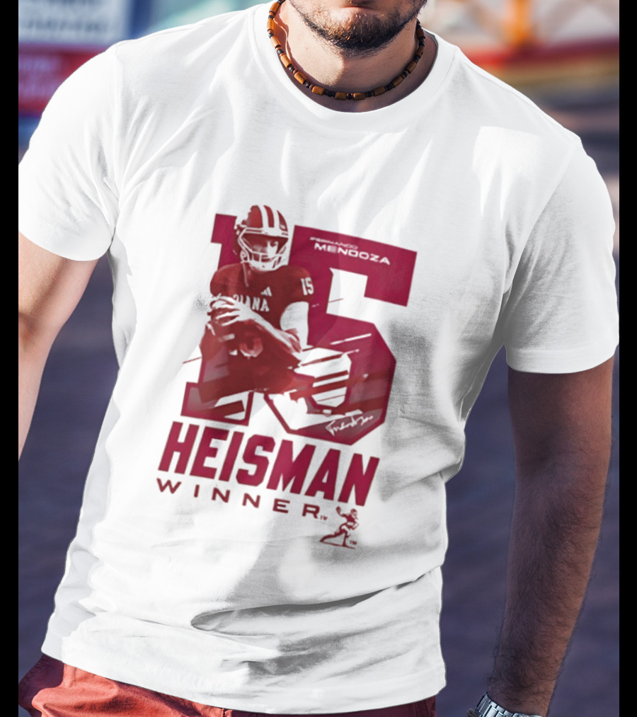 Indiana Hoosiers Football Heisman Winner 15 Fernando Mendoza T-Shirt