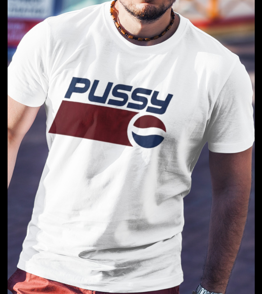 Pussy Pepsi Co Vintage Logo Parody T-Shirt
