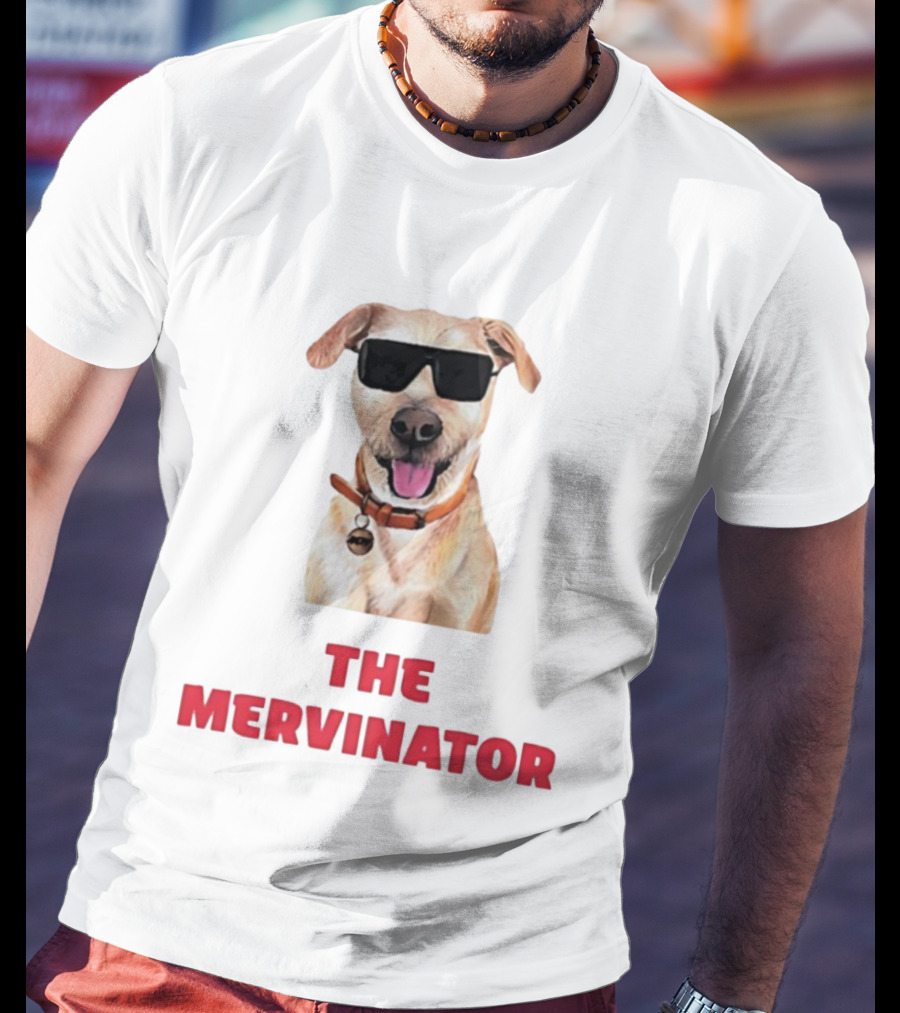 The Mervinator Dog Sunglasses Cool Canine T-Shirt