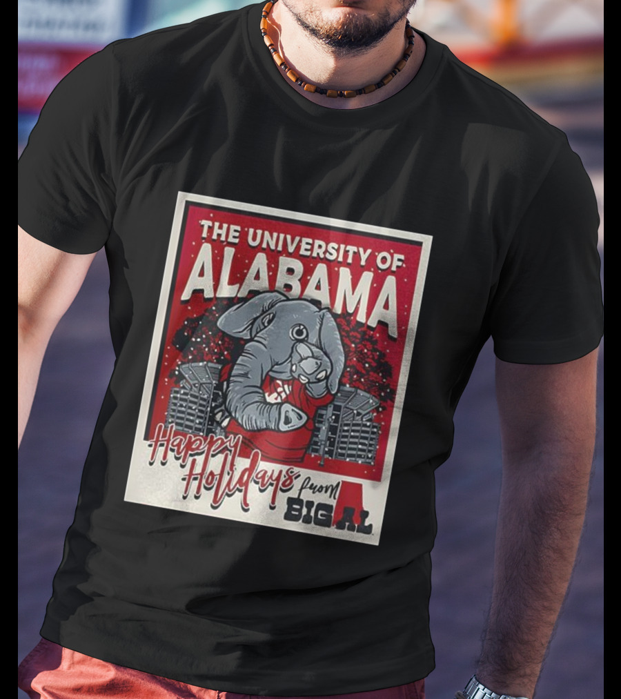 The University Of Alabama Happy Holidays From Big Al T-Shirt