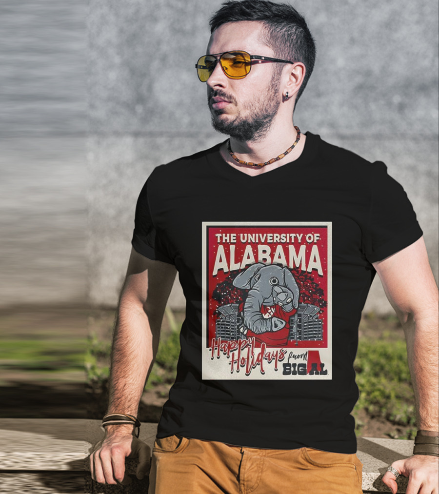 The University Of Alabama Happy Holidays From Big Al T-Shirt