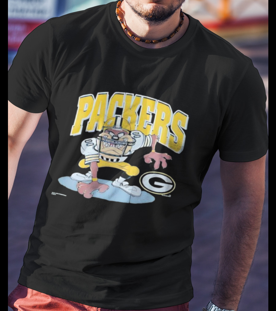 Green Bay Packers Tazmanian Taz Devil 1996 Vintage NFL Football Warner Bros Looney Tunes Classic T-Shirt