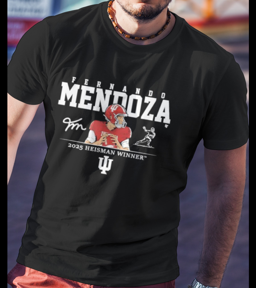 Fernando Mendoza Indiana 2025 Heisman Winner Football IU T-Shirt
