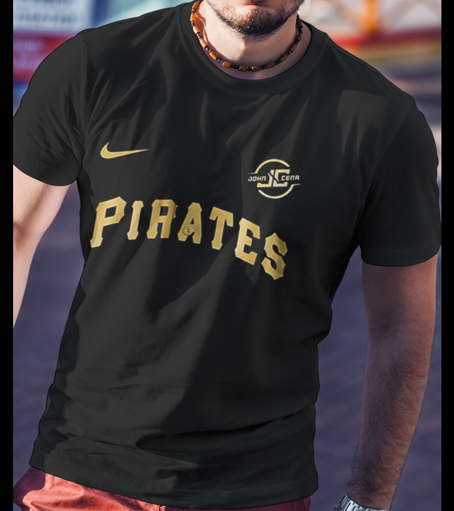 Pittsburgh Pirates John Cena Main Event Nike Gold Logo Collaboration T-Shirt