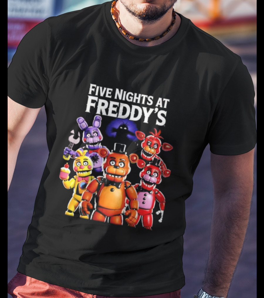 Five Nights At Freddy's Characters Collage Freddy Bonnie Chica Foxy T-Shirt
