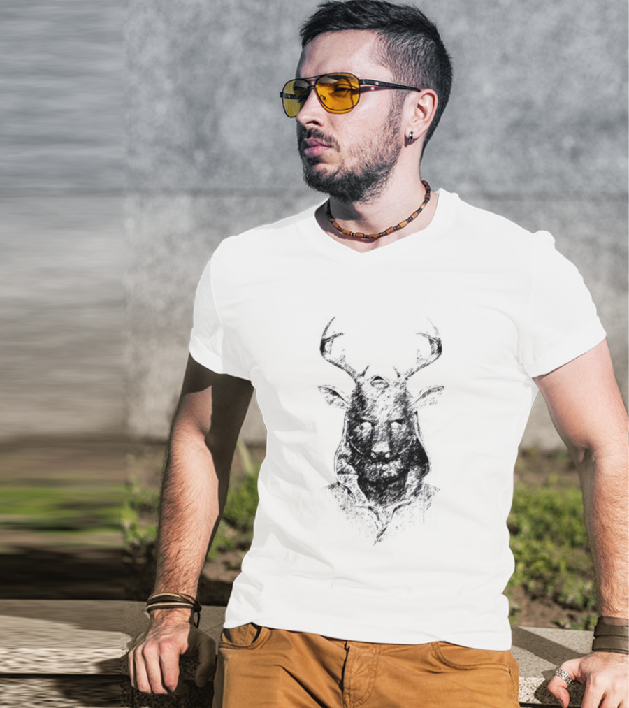 Mask Alan Wake Dark Antler Face T-Shirt