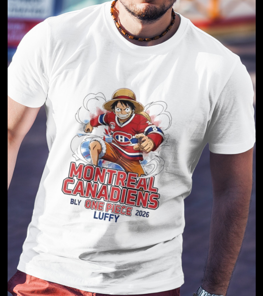 Montreal Canadiens One Piece 2026 Luffy T-Shirt