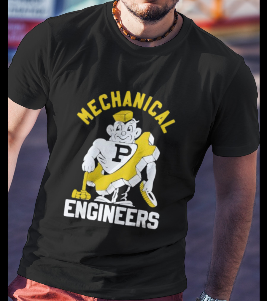 Purdue Mechanical Engineers Mascot With Wrench And Gear T-Shirt