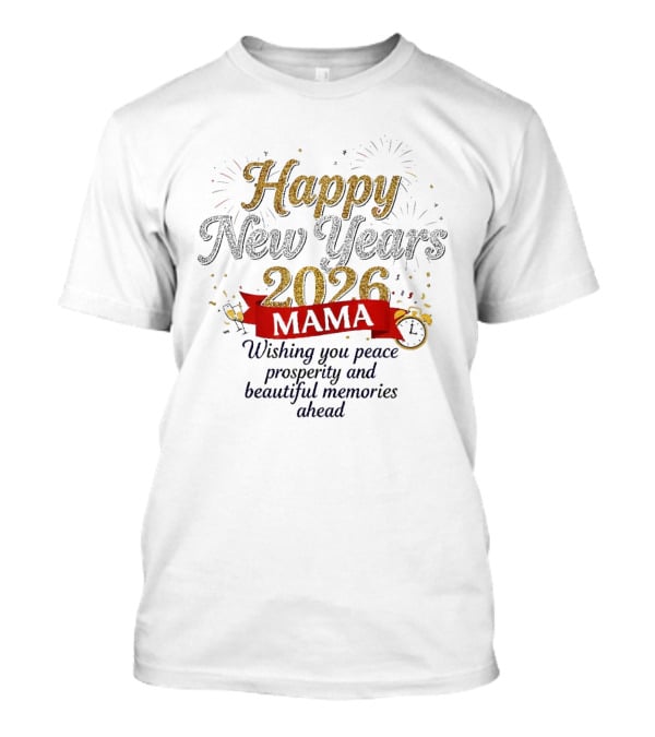 Happy New Years 2026 Mama Wishing You Peace Prosperity And Beautiful Memories Ahead T-Shirt