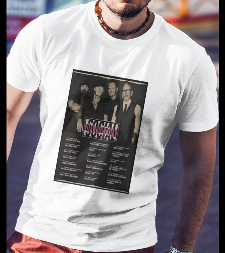 Social Distortion 2023 European Tour Dates Sentrum Scene Norway Graspop Festival Belgium Arena Rock Croatia 5 New Shows T-Shirt