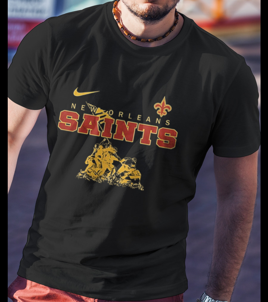 New Orleans Saints Being A Marine Is A Choice Veteran Honor Nike Fleur-de-lis T-Shirt