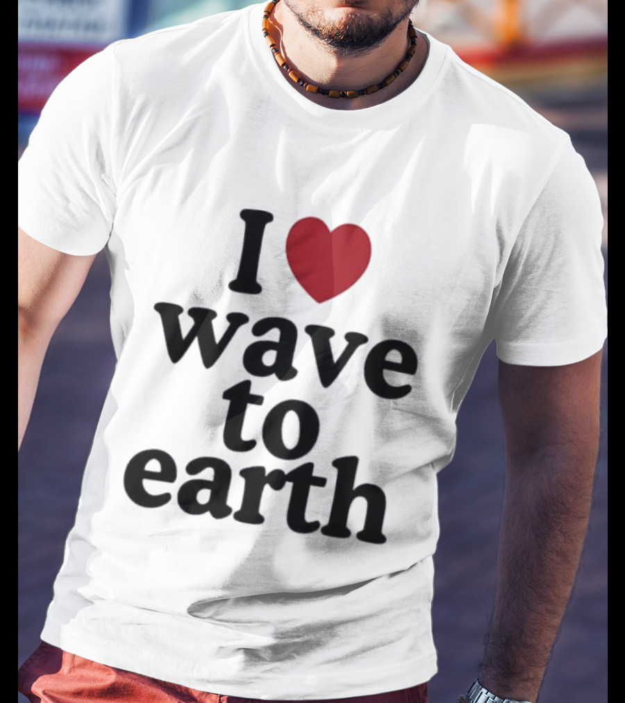 I Love Wave To Earth Wave To Earth Red Heart T-Shirt