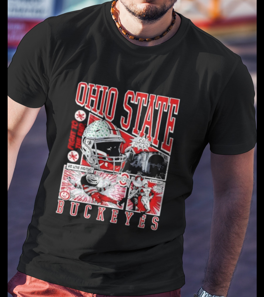 Ohio State Buckeyes Football Helmet Brutus Game Day Spirit T-Shirt