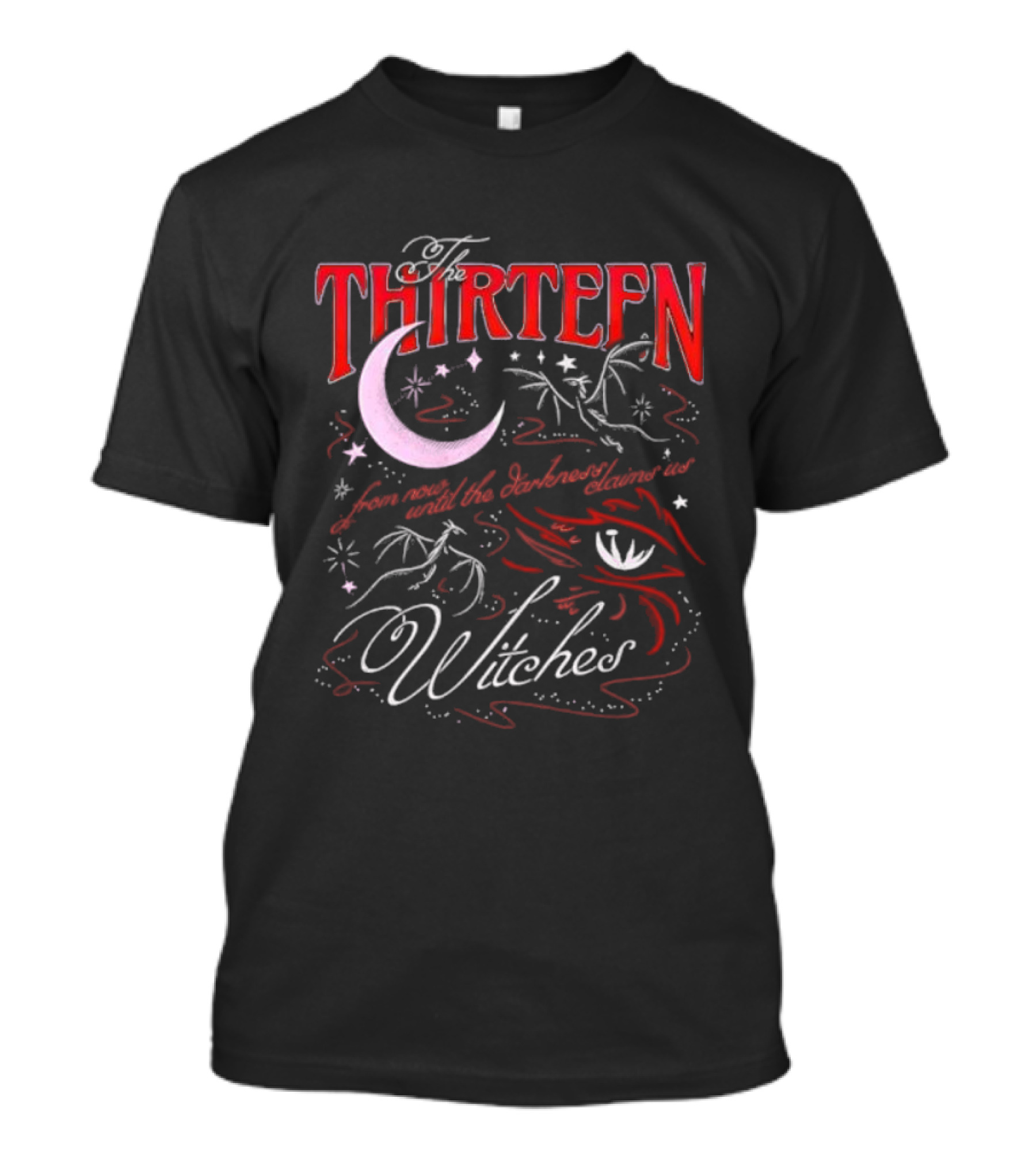 Thirteen Witches From Now Until The Darkness Claims Us Crescent Moon And Eye Mystic Style T-Shirt