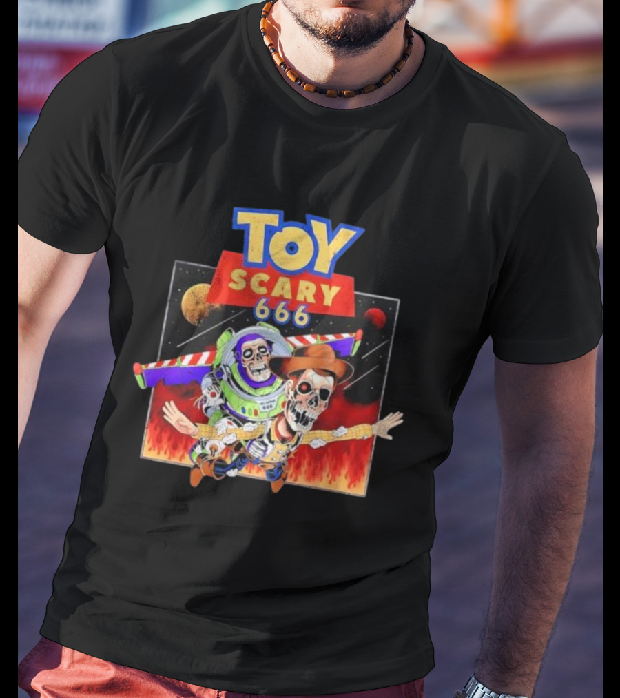 Toy Scary 666 Buzz Woody Skeleton Space Adventure T-Shirt