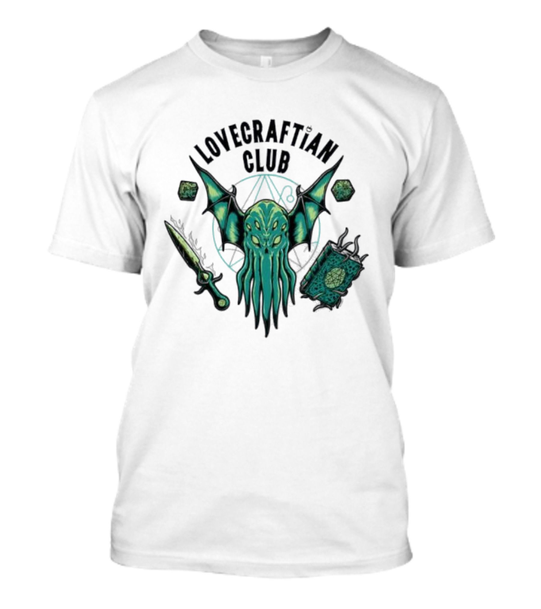 Lovecraftian Club Cthulhu Symbolism And Iconography In Hellfire Style T-Shirt