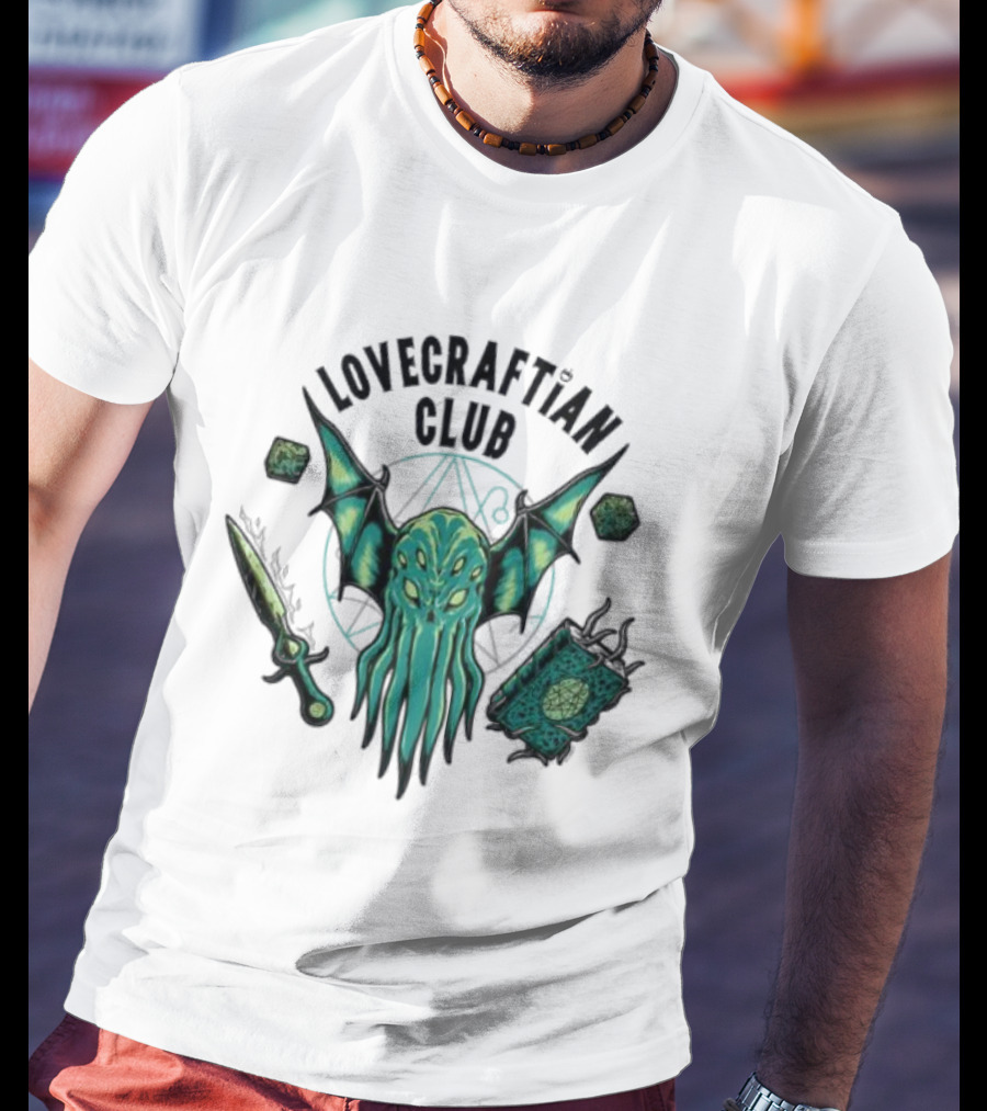 Lovecraftian Club Cthulhu Symbolism And Iconography In Hellfire Style T-Shirt