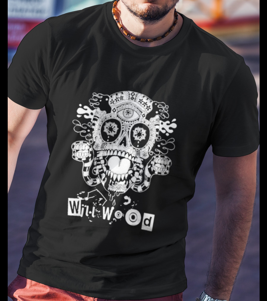 Will Wood Skull Musical Elements T-Shirt