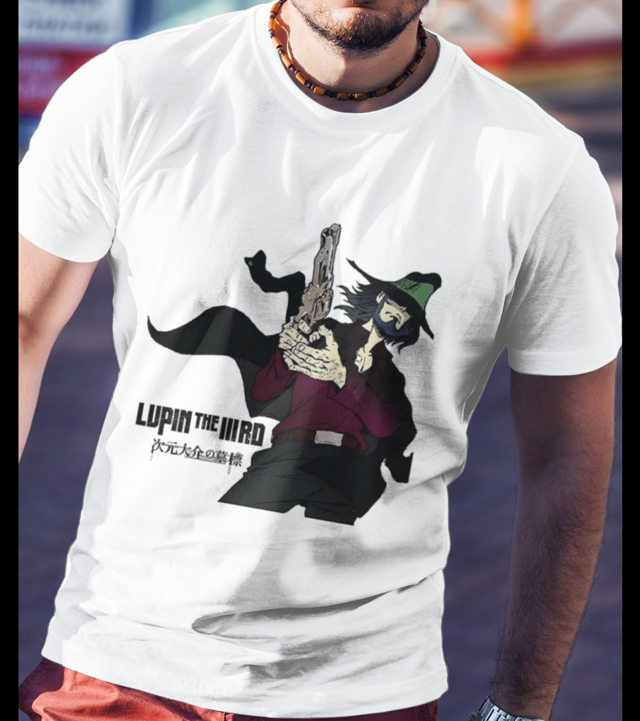 Lupin The IIIRd Jigen Green Hat Gun Stance T-Shirt