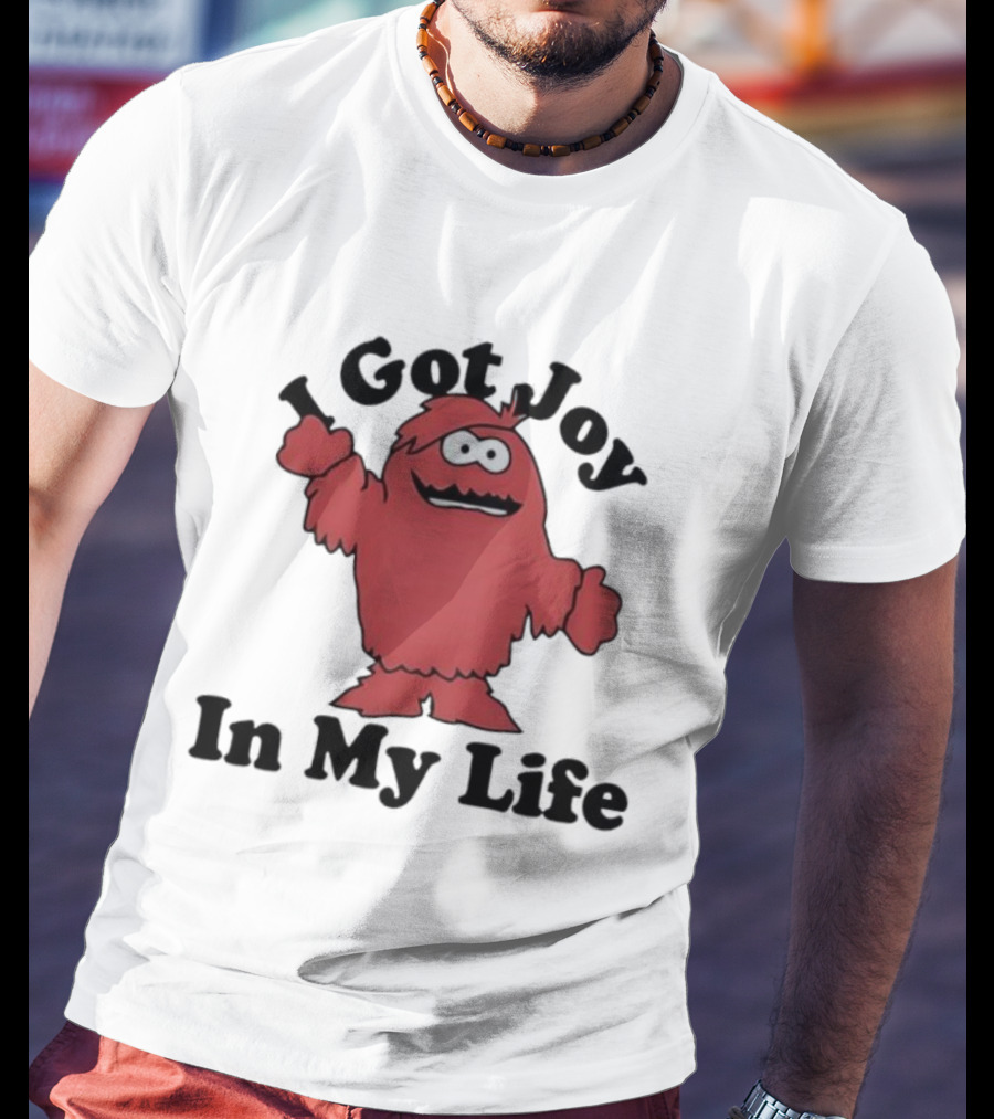I Got Joy In My Life Red Cartoon Character T-Shirt