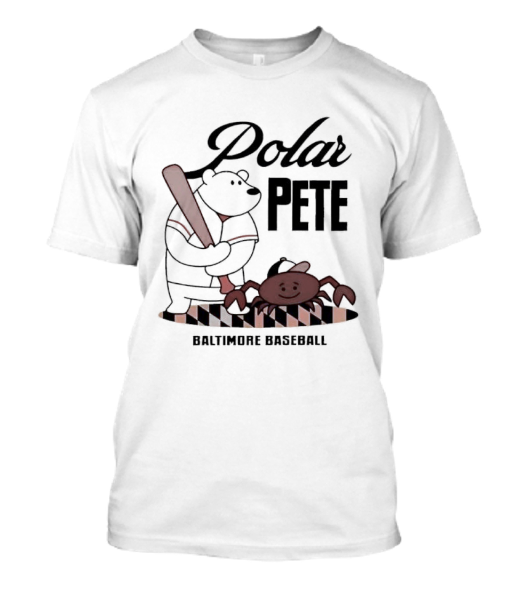 Polar Pete Alonso Baltimore Orioles Bear Crab Baseball T-Shirt