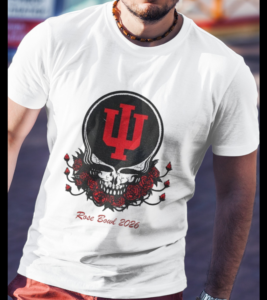 Indiana Hoosiers Skull Roses Grateful Dead Rose Bowl 2026 T-Shirt