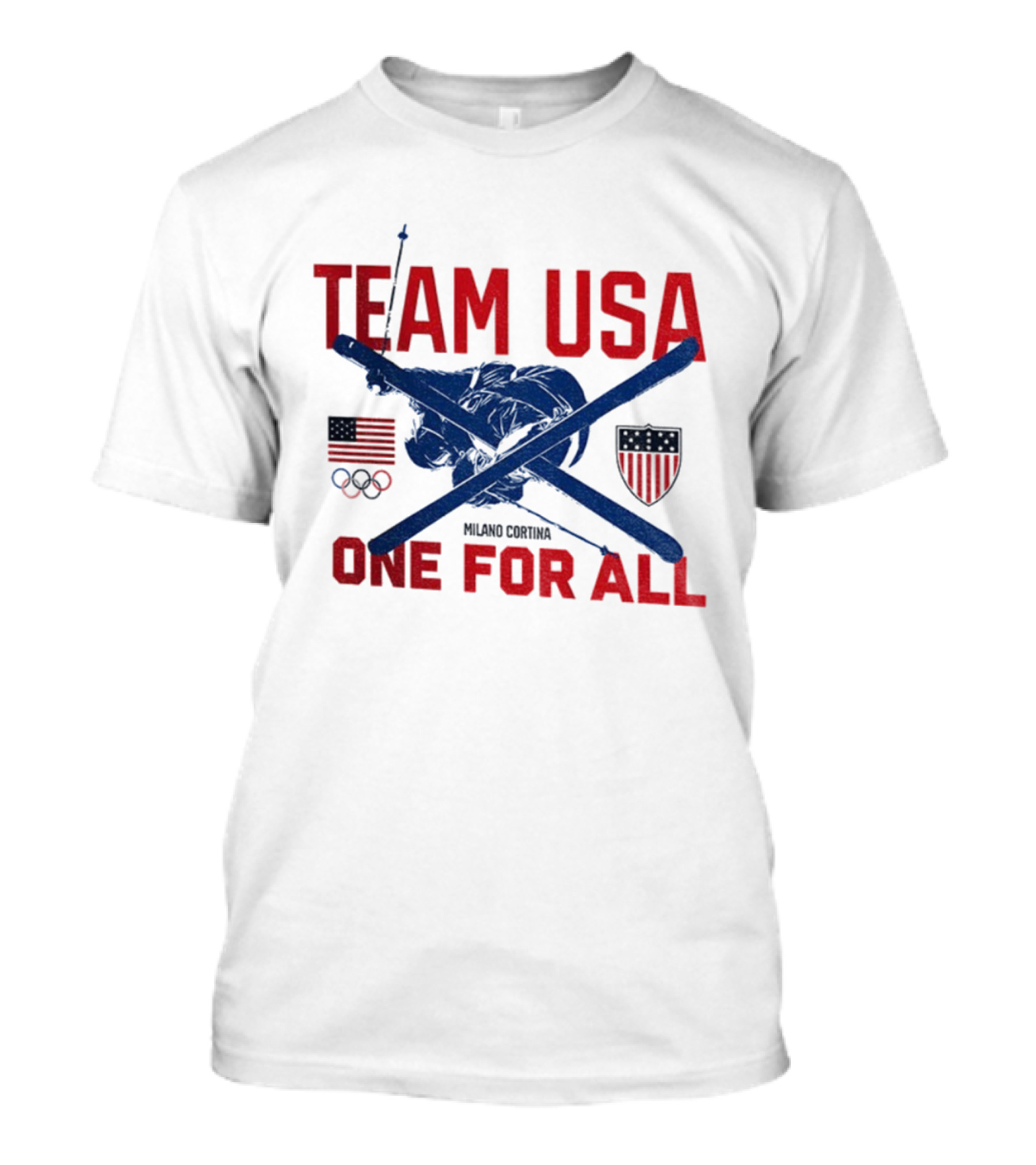 Team USA One For All 2026 Olympic Games Milano Cortina Winter Sports T-Shirt
