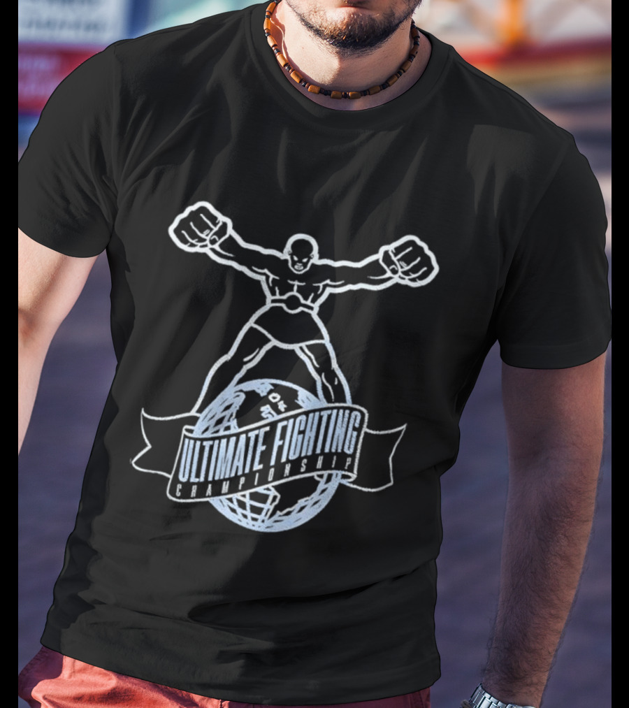 Camiseta UFC Ultimate Fighting Championship Bold Fighter Globe Emblem T-Shirt