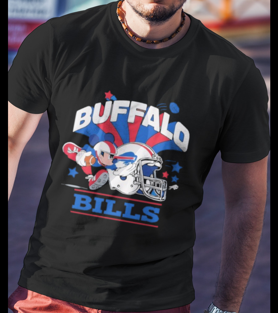 Buffalo Bills Mickey Mouse Football Team Fan Apparel T-Shirt