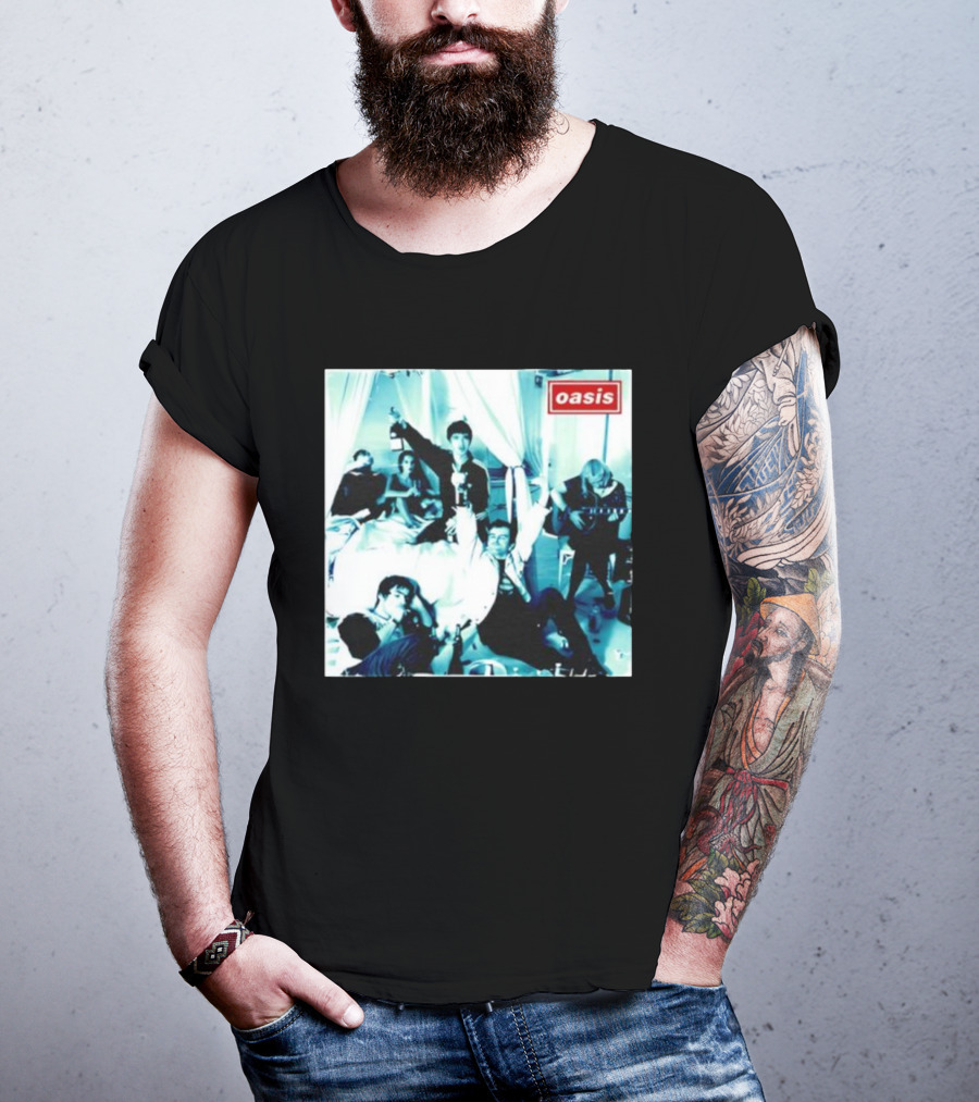 Oasis Cigarettes & Alcohol Vintage Band Photo Iconic Music Style T-Shirt