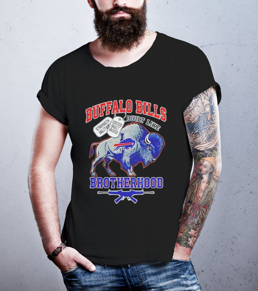 Buffalo Bills Football Strength Brotherhood Military Style T-Shirt