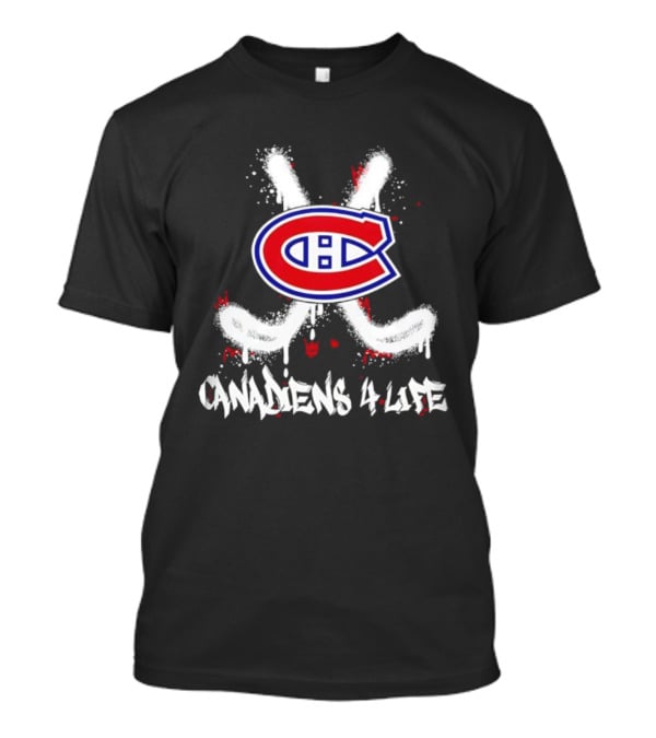 Montreal Canadiens NHL Canadiens 4 Life 2025 X Sticks Hockey T-Shirt