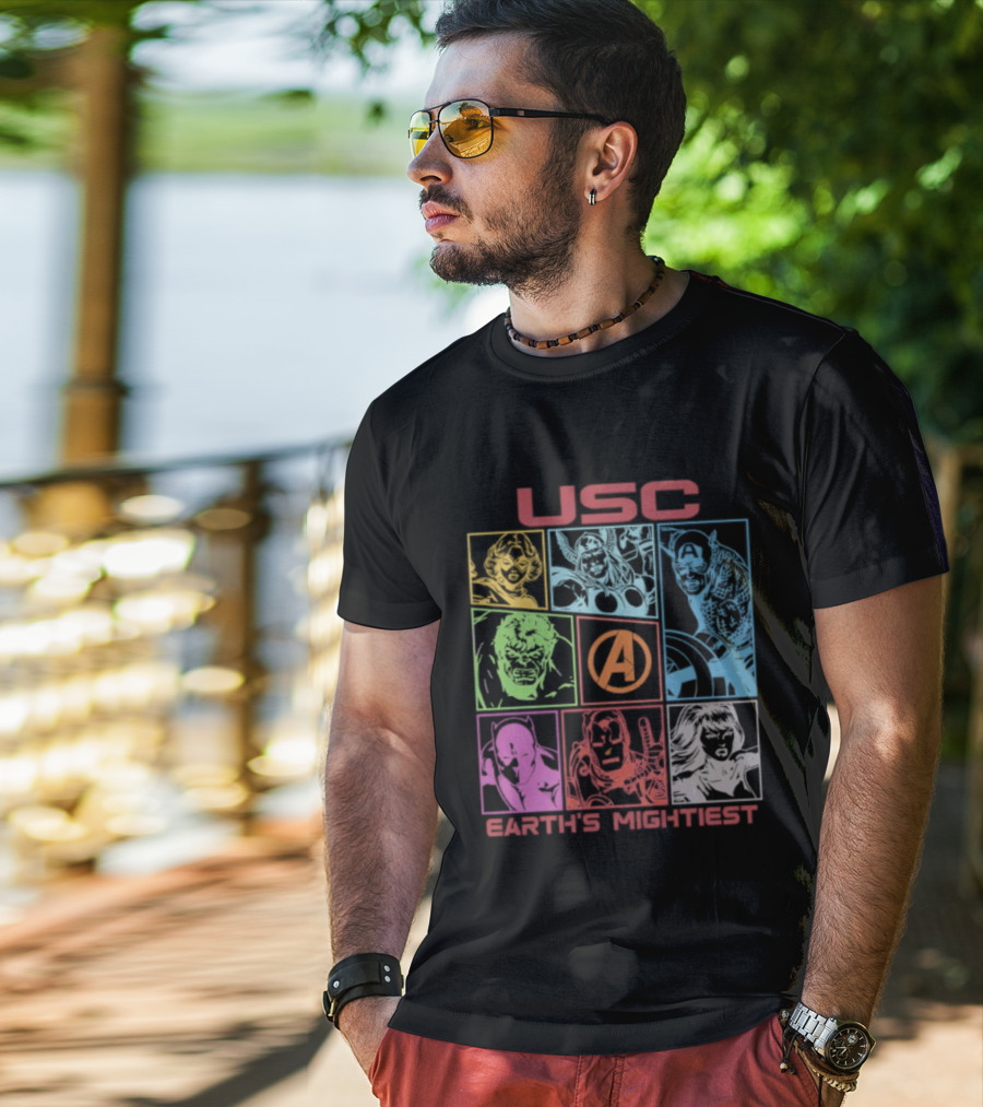 USC Trojans Marvel Avengers Earth's Mightiest Heroes T-Shirt