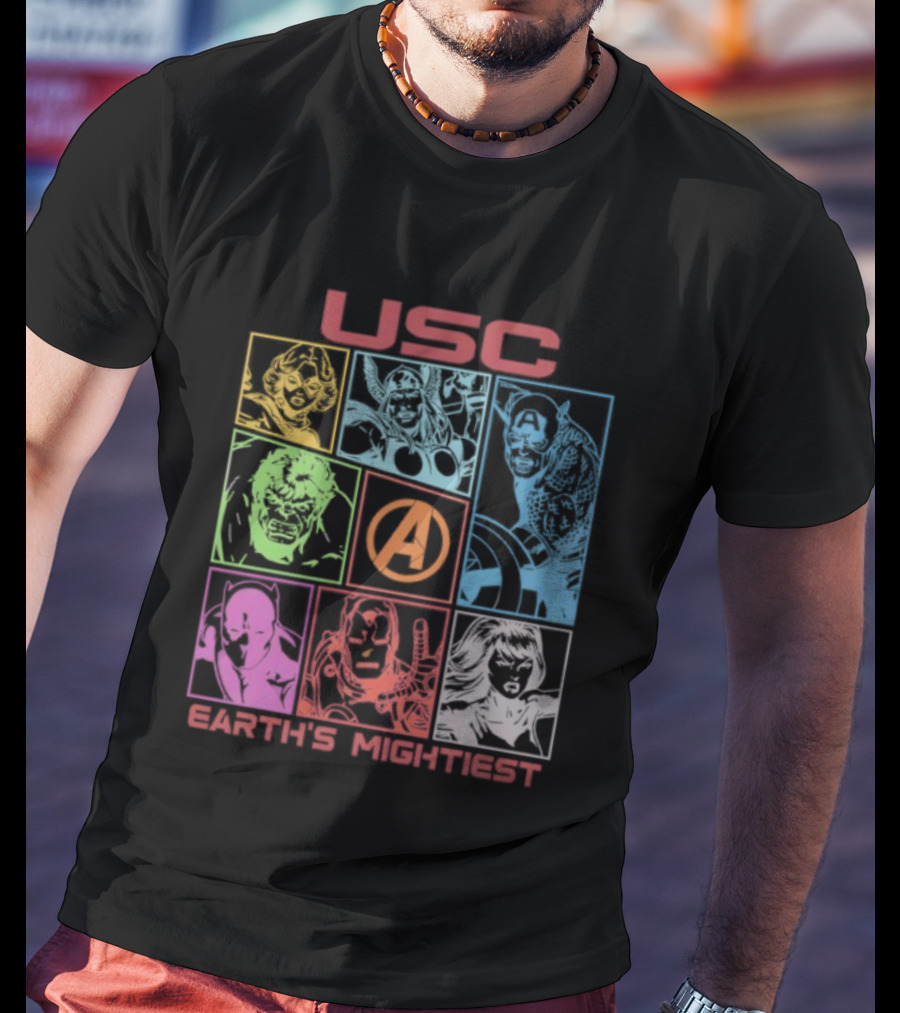 USC Trojans Marvel Avengers Earth's Mightiest Heroes T-Shirt