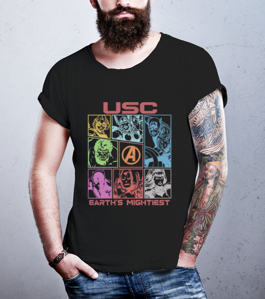 USC Trojans Marvel Avengers Earth's Mightiest Heroes T-Shirt