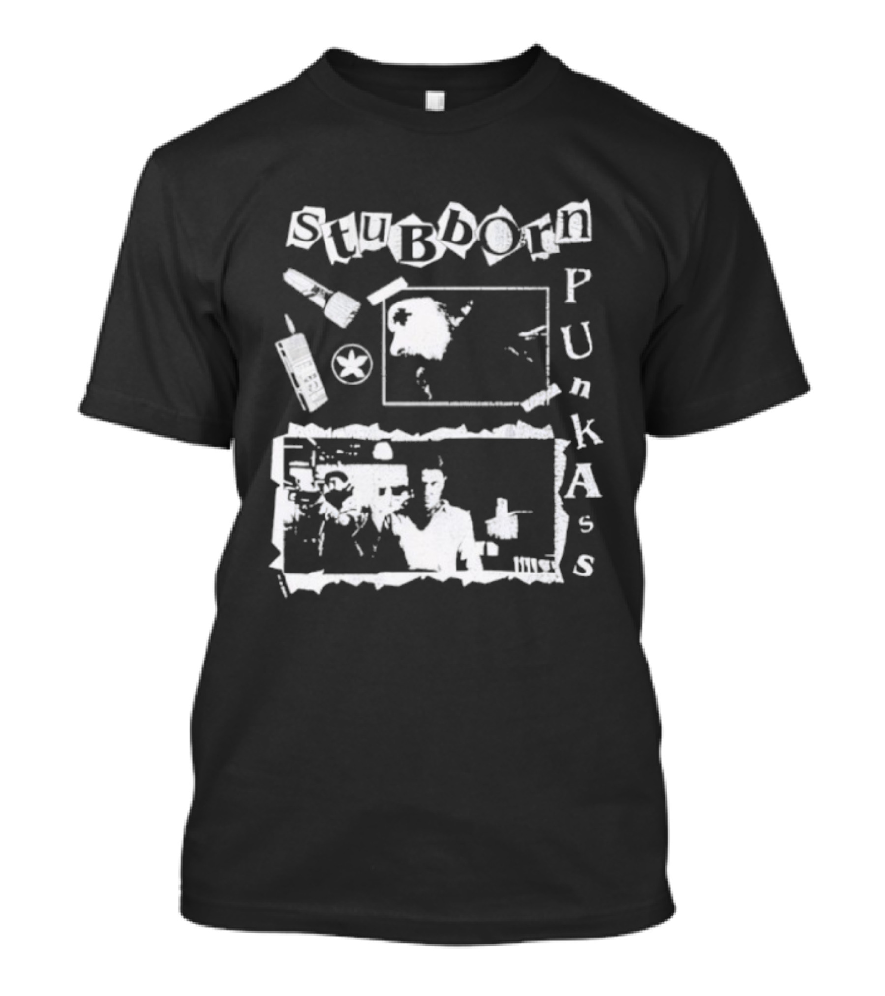 Stranger Things Stubborn Punk Ass Collage Style Elements T-Shirt