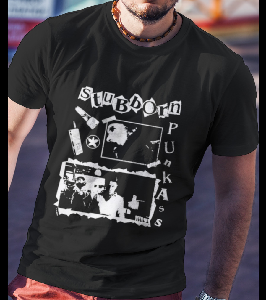 Stranger Things Stubborn Punk Ass Collage Style Elements T-Shirt