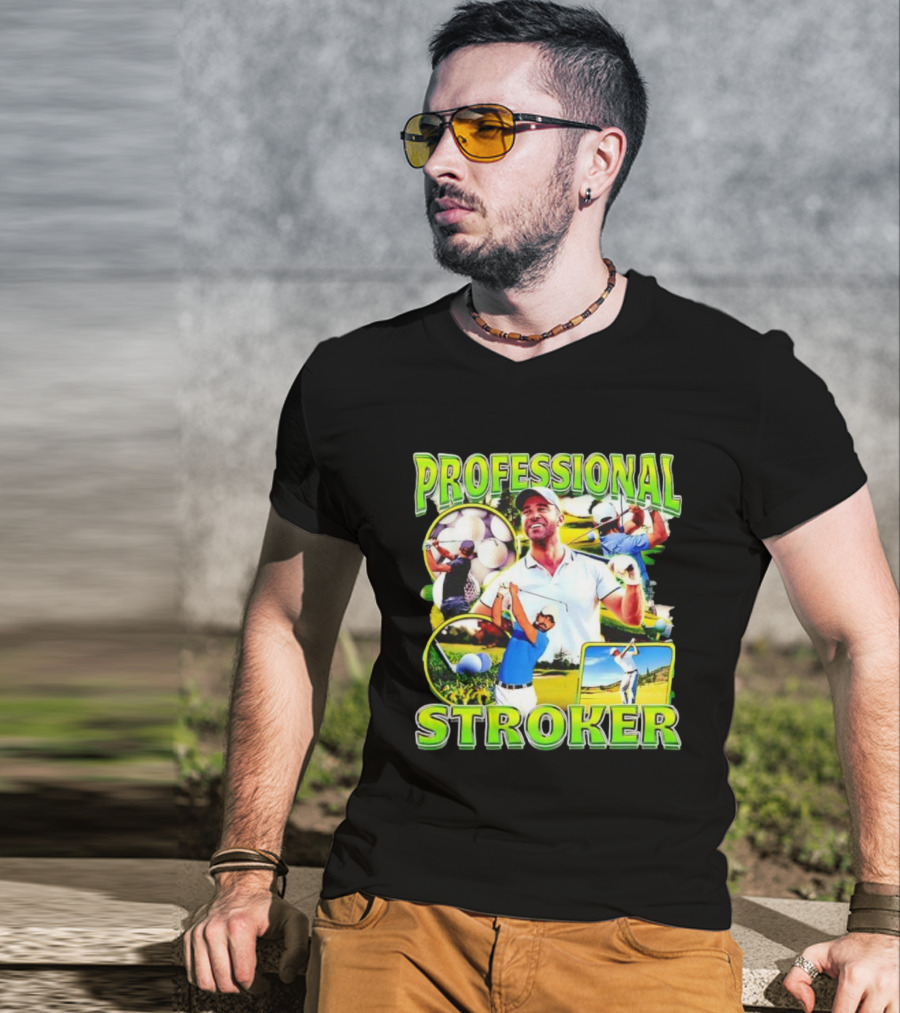 Professional Stroker Golf Enthusiast Man Player Scene T-Shirt